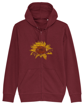 Sunflower WordArt Burgundy