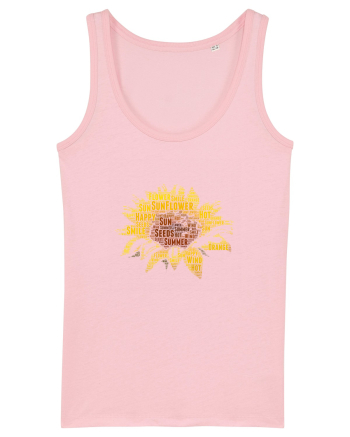 Sunflower WordArt Cotton Pink