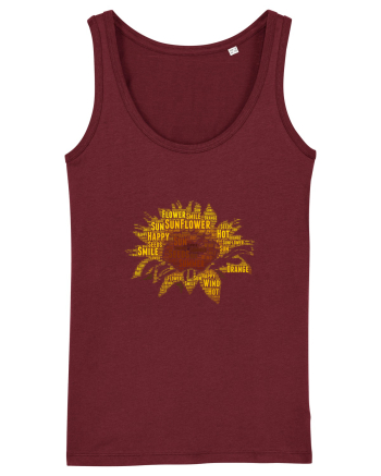 Sunflower WordArt Burgundy
