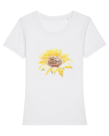 Sunflower WordArt White