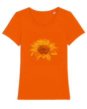 Sunflower WordArt Bright Orange