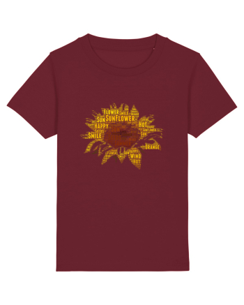 Sunflower WordArt Burgundy