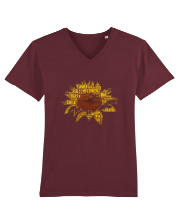 Sunflower WordArt Burgundy