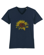 Sunflower WordArt Tricou mânecă scurtă guler V Bărbat Presenter