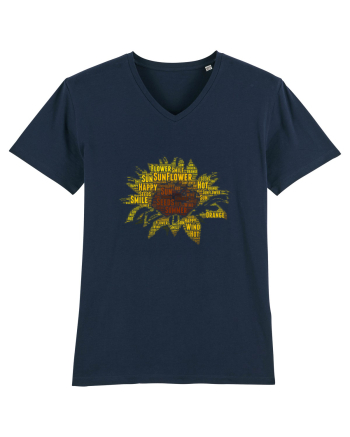 Sunflower WordArt French Navy