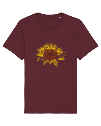 Sunflower WordArt Burgundy