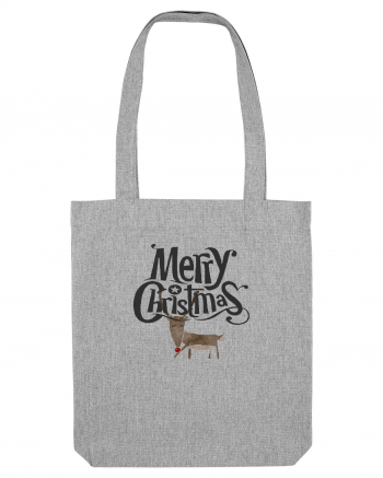 Merry Christmas (Ren timid) negru Heather Grey