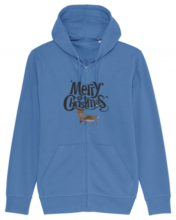 Merry Christmas (Ren timid) negru Bright Blue