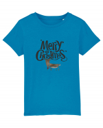 Merry Christmas (Ren timid) negru Tricou mânecă scurtă  Copii Mini Creator