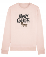 Merry Christmas (Ren timid) negru Bluză mânecă lungă Unisex Rise