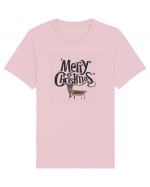 Merry Christmas (Ren timid) negru Tricou mânecă scurtă Unisex Rocker