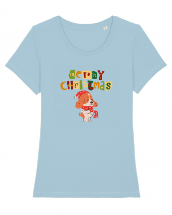 Merry Christmas (cățelus festiv)  Sky Blue