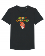 Merry Christmas (cățelus festiv)  Tricou mânecă scurtă guler larg Bărbat Skater