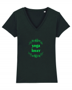 yoga lover Tricou mânecă scurtă guler V Damă Evoker