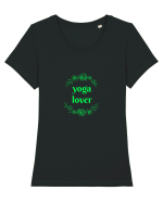 yoga lover Tricou mânecă scurtă guler larg fitted Damă Expresser