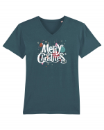 Merry Christmas (decorațiuni Crăciun)  Tricou mânecă scurtă guler V Bărbat Presenter