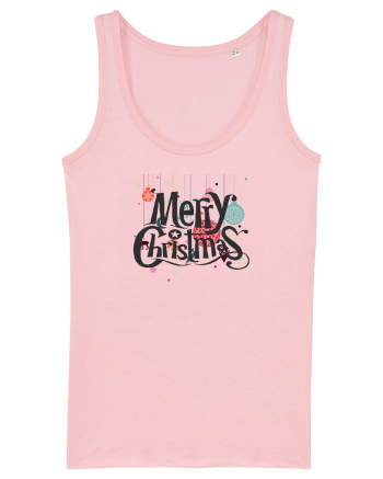 Merry Christmas (decorațiuni Crăciun) negru Cotton Pink