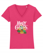 Merry Christmas (cadouri) 2 Tricou mânecă scurtă guler V Damă Evoker