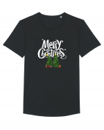 Merry Christmas (pom iubitor)  Tricou mânecă scurtă guler larg Bărbat Skater