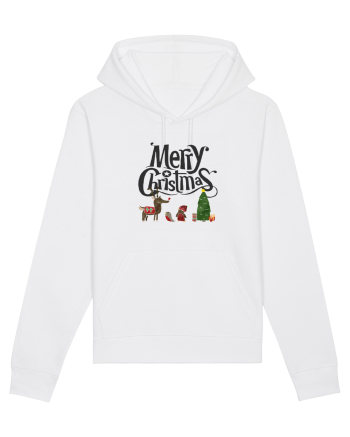 Merry Christmas (scenă de Crăciun) negru White