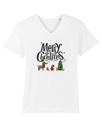 Merry Christmas (scenă de Crăciun) negru White