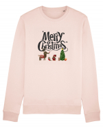 Merry Christmas (scenă de Crăciun) negru Bluză mânecă lungă Unisex Rise