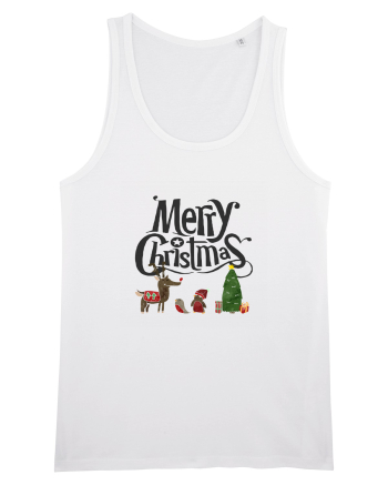 Merry Christmas (scenă de Crăciun) negru White