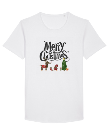 Merry Christmas (scenă de Crăciun) negru White