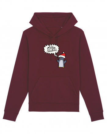 Merry Christmas Pinguin Burgundy