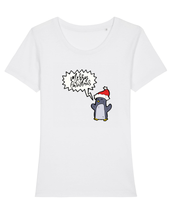 Merry Christmas Pinguin White