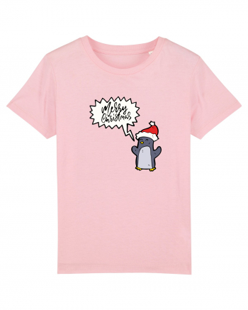 Merry Christmas Pinguin Cotton Pink