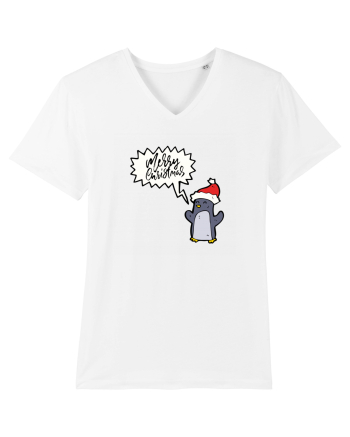 Merry Christmas Pinguin White