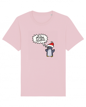 Merry Christmas Pinguin Cotton Pink