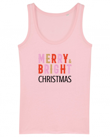 Merry, Bright, Christmas  Cotton Pink