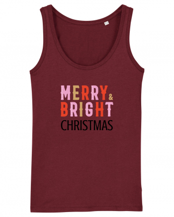 Merry, Bright, Christmas  Burgundy