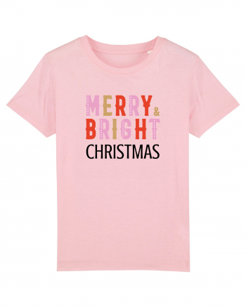 Merry, Bright, Christmas  Cotton Pink