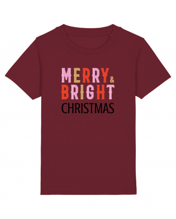 Merry, Bright, Christmas  Burgundy