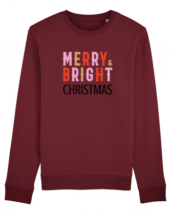 Merry, Bright, Christmas  Burgundy