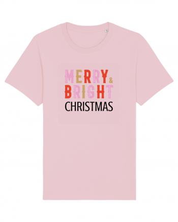 Merry, Bright, Christmas  Cotton Pink