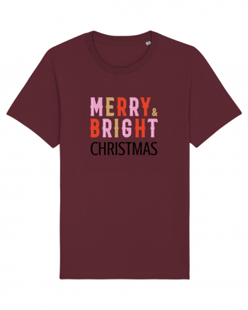 Merry, Bright, Christmas  Burgundy