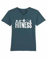 Fitness Tricou mânecă scurtă guler V Bărbat Presenter