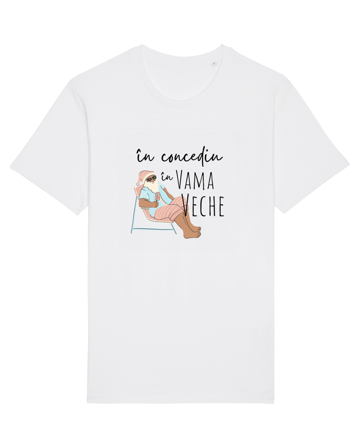 Tricou mânecă scurtă Unisex Rocker White
