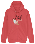 Moș Crăciun Just Chill No Thrill (negru)  Hanorac cu fermoar Unisex Connector