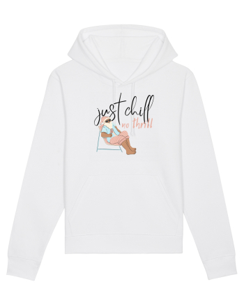 Moș Crăciun Just Chill No Thrill (negru)  White