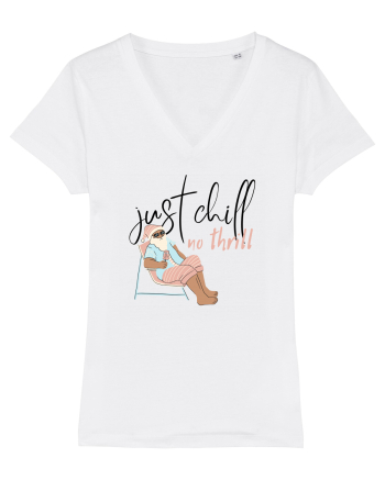 Moș Crăciun Just Chill No Thrill (negru)  White