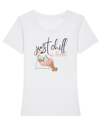 Moș Crăciun Just Chill No Thrill (negru)  White