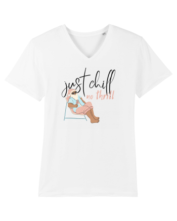 Moș Crăciun Just Chill No Thrill (negru)  White