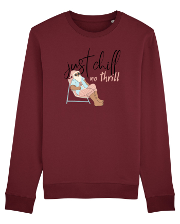Moș Crăciun Just Chill No Thrill (negru)  Burgundy