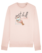 Moș Crăciun Just Chill No Thrill (negru)  Bluză mânecă lungă Unisex Rise