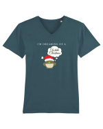 Dreaming of a White Christmas (bufniță)  Tricou mânecă scurtă guler V Bărbat Presenter
